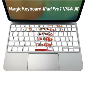Magic Keyboard ��p iPadPro11inch 13inch(M4) 2024 ��5���� �Ή� �L�[�{�[�h�p�X�L���V�[�� �L�[�g�b�v �X�e�b�J�[ �A�C�p�b�h �m�[�g�p�\�R�� �A�N�Z�T���[ �ی� 020806 �}�X�N�f�U�C�� �F�� �f�� ���i�@
