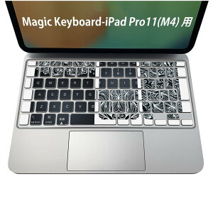 Magic Keyboard ��p iPadPro11inch 13inch(M4) 2024 ��5���� �Ή� �L�[�{�[�h�p�X�L���V�[�� �L�[�g�b�v �X�e�b�J�[ �A�C�p�b�h �m�[�g�p�\�R�� �A�N�Z�T���[ �ی� 020806 �}�X�N�f�U�C�� �F�� �f�� �͗l�@