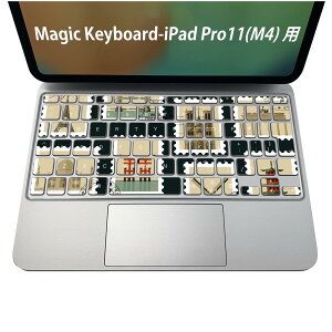 Magic Keyboard ��p iPadPro11inch 13inch(M4) 2024 ��5���� �Ή� �L�[�{�[�h�p�X�L���V�[�� �L�[�g�b�v �X�e�b�J�[ �A�C�p�b�h �m�[�g�p�\�R�� �A�N�Z�T���[ �ی� 020806 �}�X�N�f�U�C�� �F�� �f�� ���E�@