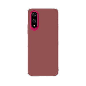 BASIO active3 KYG04 ベイシオ アクティブ3 用 kyg04 ケース カバー ハードケース 008962 シンプル 無地 赤茶