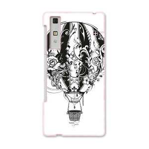 KYV37 Qua phone キュア フォン kyv37 au エーユー スマホ ケース スマホカバー PC ハードケース 気球 フラワー 乗り物 009623