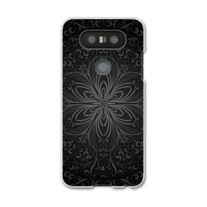 LGV34 isaiBeat イサイ ビート LG Electronics LGエレクトロニクス au エーユーlgv34 スマホ カバー ケース スマホケース スマホカバー PC ハードケース 001047 ダマスク 黒