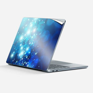 Surface Laptop 第7世代 13 インチ 用 スキンシール 全面スキンシール フル 背面 底 ステッカー 保護シール キャラクター かわいい 000965 模様 青