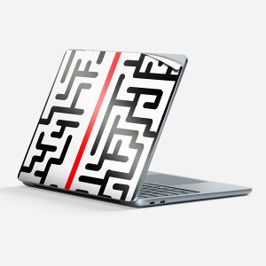 Surface Laptop 第7世代 13 インチ 用 スキンシール 全面スキンシール フル 背面 底 ステッカー 保護シール キャラクター かわいい 001232 迷路 矢印