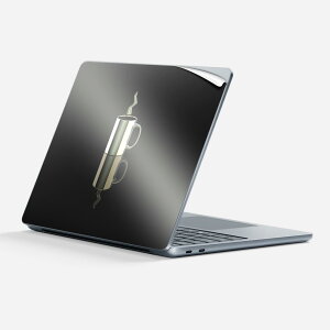 Surface Laptop 第7世代 13 インチ 用 スキンシール 全面スキンシール フル 背面 底 ステッカー 保護シール キャラクター かわいい 023143 コーヒー カップ イラスト