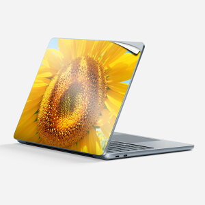 Surface Laptop 第7世代 13 インチ 用 スキンシール 全面スキンシール フル 背面 底 ステッカー 保護シール キャラクター かわいい 023849 花 フラワー ひまわり