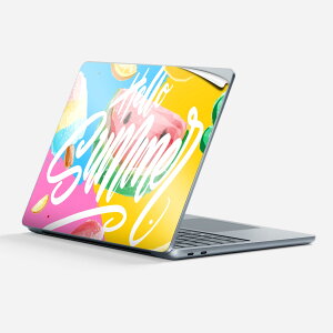 Surface Laptop 第7世代 13 インチ 用 スキンシール 全面スキンシール フル 背面 底 ステッカー 保護シール キャラクター かわいい 033454 summer 果物