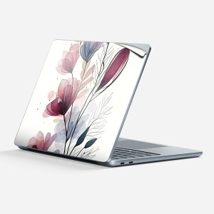 Surface Laptop 第7世代 13 インチ 用 スキンシール 全面スキンシール フル 背面 底 ステッカー 保護シール キャラクター かわいい 033563 花 flower