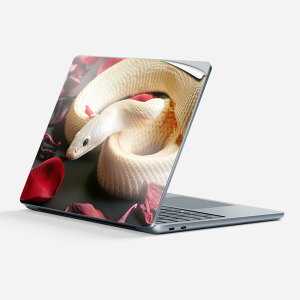 Surface Laptop 第7世代 13 インチ 用 スキンシール 全面スキンシール フル 背面 底 ステッカー 保護シール キャラクター かわいい 035639 アニマル 動物 蛇 ヘビ