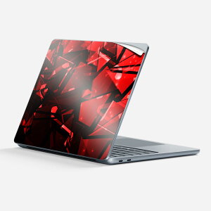 Surface Laptop 第7世代 13 インチ 用 スキンシール 全面スキンシール フル 背面 底 ステッカー 保護シール キャラクター かわいい 004590 模様 シンプル 赤