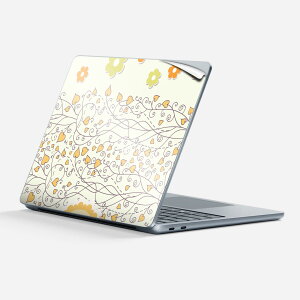 Surface Laptop 第7世代 13 インチ 用 スキンシール 全面スキンシール フル 背面 底 ステッカー 保護シール キャラクター かわいい 006232 花