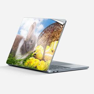 Surface Laptop 第7世代 13 インチ 用 スキンシール 全面スキンシール フル 背面 底 ステッカー 保護シール キャラクター かわいい 006581 写真 うさぎ 動物