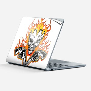 Surface Laptop 第7世代 13 インチ 用 スキンシール 全面スキンシール フル 背面 底 ステッカー 保護シール キャラクター かわいい 006613 ドクロ 骸骨 イラスト