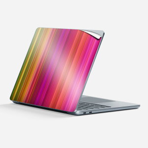 Surface Laptop 第7世代 13 インチ 用 スキンシール 全面スキンシール フル 背面 底 ステッカー 保護シール キャラクター かわいい 007235 レインボー ストライプ