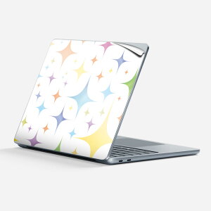 Surface Laptop 第7世代 13 インチ 用 スキンシール 全面スキンシール フル 背面 底 ステッカー 保護シール キャラクター かわいい 008254 きらきら カラフル パステル 模様