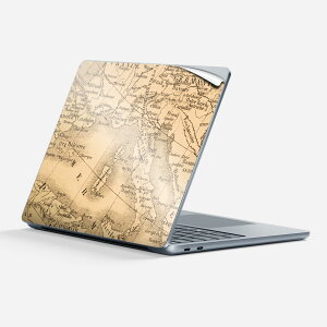 Surface Laptop 第7世代 13 インチ 用 スキンシール 全面スキンシール フル 背面 底 ステッカー 保護シール キャラクター かわいい 010250 地図 外国 国名