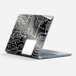 Surface Laptop 第7世代 13 インチ 用 スキンシール 全面スキンシール フル 背面 底 ステッカー 保護シール キャラクター かわいい 010370 模様 白 黒