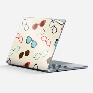 Surface Laptop 第7世代 13 インチ 用 スキンシール 全面スキンシール フル 背面 底 ステッカー 保護シール キャラクター かわいい 010508 サングラス めがね ファッション