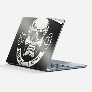 Surface Laptop 第7世代 13 インチ 用 スキンシール 全面スキンシール フル 背面 底 ステッカー 保護シール キャラクター かわいい 011567 骸骨 ドクロ 星