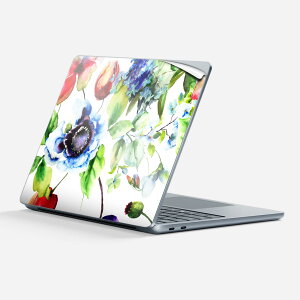Surface Laptop 第7世代 13 インチ 用 スキンシール 全面スキンシール フル 背面 底 ステッカー 保護シール キャラクター かわいい 011877 花柄 おしゃれ