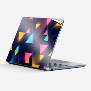 Surface Laptop 第7世代 13 インチ 用 スキンシール 全面スキンシール フル 背面 底 ステッカー 保護シール キャラクター かわいい 012558 三角 ピンク 水色