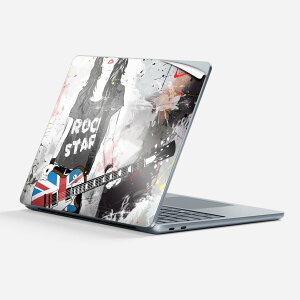 Surface Laptop 第7世代 13 インチ 用 スキンシール 全面スキンシール フル 背面 底 ステッカー 保護シール キャラクター かわいい 014209 音楽 楽器 ロック
