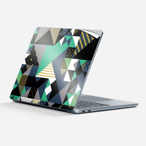 Surface Laptop 第7世代 13 インチ 用 スキンシール 全面スキンシール フル 背面 底 ステッカー 保護シール キャラクター かわいい 014562 模様 緑