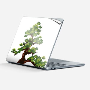 Surface Laptop 第7世代 13 インチ 用 スキンシール 全面スキンシール フル 背面 底 ステッカー 保護シール キャラクター かわいい 015646 盆栽 和風