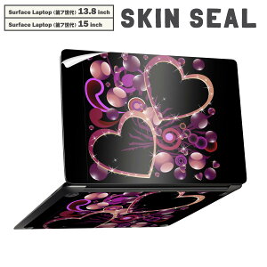 Surface Laptop ��7���� 13.8 / 15 �C���` �p �X�L���V�[�� �S�ʃX�L���V�[�� �t�� laptop7�p �w�� �� �X�e�b�J�[ �ی�V�[�� �L�����N�^�[ ���킢�� 001210 �n�[�g�@�L���L��