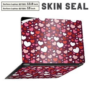 Surface Laptop ��7���� 13.8 / 15 �C���` �p �X�L���V�[�� �S�ʃX�L���V�[�� �t�� laptop7�p �w�� �� �X�e�b�J�[ �ی�V�[�� �L�����N�^�[ ���킢�� 003416 �n�[�g�@�͗l�@�s���N