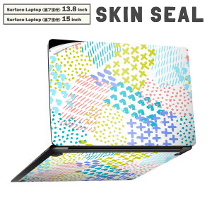 Surface Laptop ��7���� 13.8 / 15 �C���` �p �X�L���V�[�� �S�ʃX�L���V�[�� �t�� laptop7�p �w�� �� �X�e�b�J�[ �ی�V�[�� �L�����N�^�[ ���킢�� 033414 �p�^�[�� �J���t��