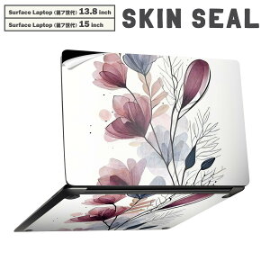 Surface Laptop ��7���� 13.8 / 15 �C���` �p �X�L���V�[�� �S�ʃX�L���V�[�� �t�� laptop7�p �w�� �� �X�e�b�J�[ �ی�V�[�� �L�����N�^�[ ���킢�� 033563 �� flower