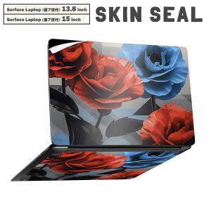 Surface Laptop ��7���� 13.8 / 15 �C���` �p �X�L���V�[�� �S�ʃX�L���V�[�� �t�� laptop7�p �w�� �� �X�e�b�J�[ �ی�V�[�� �L�����N�^�[ ���킢�� 033649 �� flower