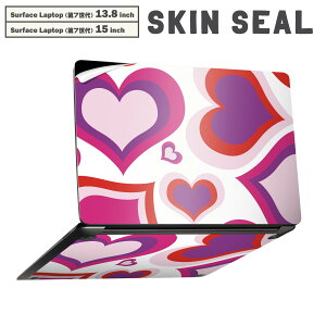 Surface Laptop ��7���� 13.8 / 15 �C���` �p �X�L���V�[�� �S�ʃX�L���V�[�� �t�� laptop7�p �w�� �� �X�e�b�J�[ �ی�V�[�� �L�����N�^�[ ���킢�� 004386 �n�[�g�@�͗l�@�s���N