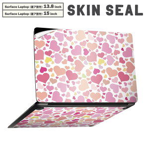 Surface Laptop ��7���� 13.8 / 15 �C���` �p �X�L���V�[�� �S�ʃX�L���V�[�� �t�� laptop7�p �w�� �� �X�e�b�J�[ �ی�V�[�� �L�����N�^�[ ���킢�� 004888 �n�[�g�@�͗l