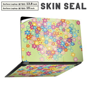 Surface Laptop ��7���� 13.8 / 15 �C���` �p �X�L���V�[�� �S�ʃX�L���V�[�� �t�� laptop7�p �w�� �� �X�e�b�J�[ �ی�V�[�� �L�����N�^�[ ���킢�� 004957 �ԁ@�n�[�g�@�J���t��