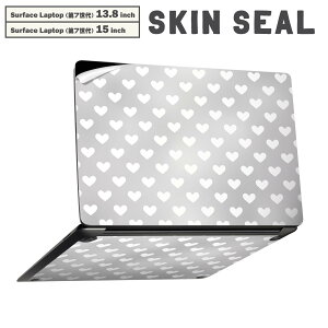 Surface Laptop ��7���� 13.8 / 15 �C���` �p �X�L���V�[�� �S�ʃX�L���V�[�� �t�� laptop7�p �w�� �� �X�e�b�J�[ �ی�V�[�� �L�����N�^�[ ���킢�� 006550 �n�[�g�@�͗l