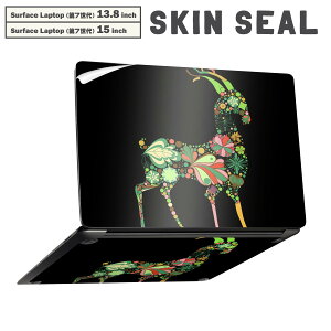 Surface Laptop ��7���� 13.8 / 15 �C���` �p �X�L���V�[�� �S�ʃX�L���V�[�� �t�� laptop7�p �w�� �� �X�e�b�J�[ �ی�V�[�� �L�����N�^�[ ���킢�� 007619 �ԁ@�@�΁@�O���[���@�R�r