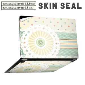 Surface Laptop ��7���� 13.8 / 15 �C���` �p �X�L���V�[�� �S�ʃX�L���V�[�� �t�� laptop7�p �w�� �� �X�e�b�J�[ �ی�V�[�� �L�����N�^�[ ���킢�� 007693 �{�^���@���ʁ@���[�X�@���F