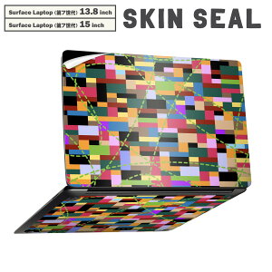 Surface Laptop ��7���� 13.8 / 15 �C���` �p �X�L���V�[�� �S�ʃX�L���V�[�� �t�� laptop7�p �w�� �� �X�e�b�J�[ �ی�V�[�� �L�����N�^�[ ���킢�� 007777 �J���t���@�΁@�O���[���@�͗l