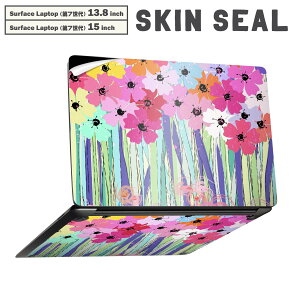 Surface Laptop ��7���� 13.8 / 15 �C���` �p �X�L���V�[�� �S�ʃX�L���V�[�� �t�� laptop7�p �w�� �� �X�e�b�J�[ �ی�V�[�� �L�����N�^�[ ���킢�� 008039 �ԁ@�@�J���t���@�s���N