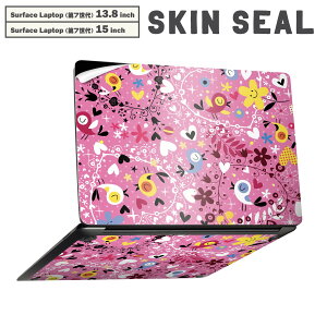 Surface Laptop ��7���� 13.8 / 15 �C���` �p �X�L���V�[�� �S�ʃX�L���V�[�� �t�� laptop7�p �w�� �� �X�e�b�J�[ �ی�V�[�� �L�����N�^�[ ���킢�� 008146 �ԁ@�@���@�n�[�g�@�s���N