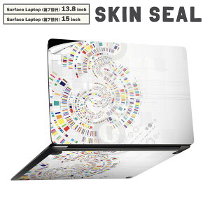 Surface Laptop ��7���� 13.8 / 15 �C���` �p �X�L���V�[�� �S�ʃX�L���V�[�� �t�� laptop7�p �w�� �� �X�e�b�J�[ �ی�V�[�� �L�����N�^�[ ���킢�� 008313 ���C���{�[�@�J���t���@�͗l