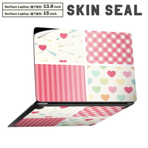 Surface Laptop ��7���� 13.8 / 15 �C���` �p �X�L���V�[�� �S�ʃX�L���V�[�� �t�� laptop7�p �w�� �� �X�e�b�J�[ �ی�V�[�� �L�����N�^�[ ���킢�� 008395 �n�[�g�@�p�X�e���@�J���t���@�͗l