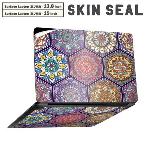 Surface Laptop ��7���� 13.8 / 15 �C���` �p �X�L���V�[�� �S�ʃX�L���V�[�� �t�� laptop7�p �w�� �� �X�e�b�J�[ �ی�V�[�� �L�����N�^�[ ���킢�� 010131 �A�W�A���@�͗l�@�J���t��