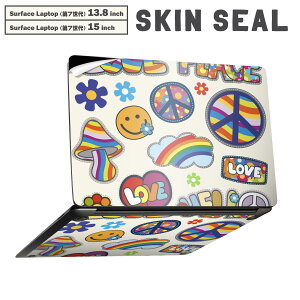 Surface Laptop ��7���� 13.8 / 15 �C���` �p �X�L���V�[�� �S�ʃX�L���V�[�� �t�� laptop7�p �w�� �� �X�e�b�J�[ �ی�V�[�� �L�����N�^�[ ���킢�� 011723 LOVE�@�s�[�X�@�J���t��