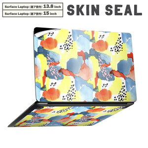 Surface Laptop ��7���� 13.8 / 15 �C���` �p �X�L���V�[�� �S�ʃX�L���V�[�� �t�� laptop7�p �w�� �� �X�e�b�J�[ �ی�V�[�� �L�����N�^�[ ���킢�� 014542 �͗l�@�@�J���t��