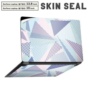 Surface Laptop 第7世代 13.8 / 15 インチ 用 スキンシール 全面スキンシール フル laptop7用 背面 底 ステッカー 保護シール キャラクター かわいい 014695 模様  パステル