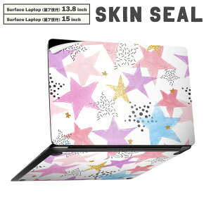 Surface Laptop ��7���� 13.8 / 15 �C���` �p �X�L���V�[�� �S�ʃX�L���V�[�� �t�� laptop7�p �w�� �� �X�e�b�J�[ �ی�V�[�� �L�����N�^�[ ���킢�� 015945 ���@�͗l�@�J���t��