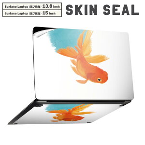 Surface Laptop ��7���� 13.8 / 15 �C���` �p �X�L���V�[�� �S�ʃX�L���V�[�� �t�� laptop7�p �w�� �� �X�e�b�J�[ �ی�V�[�� �L�����N�^�[ ���킢�� 019752 ���� Goldfish ��
